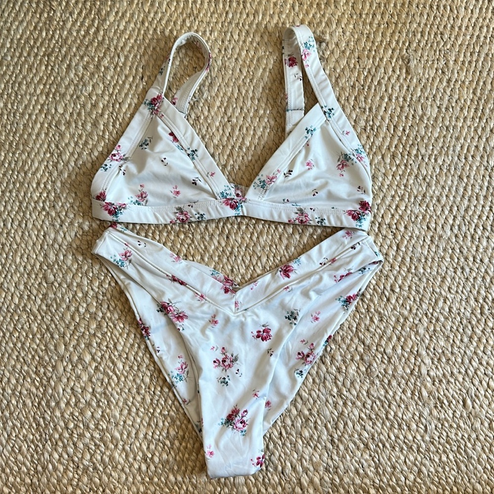 One One Swimwear Bikini White Floral